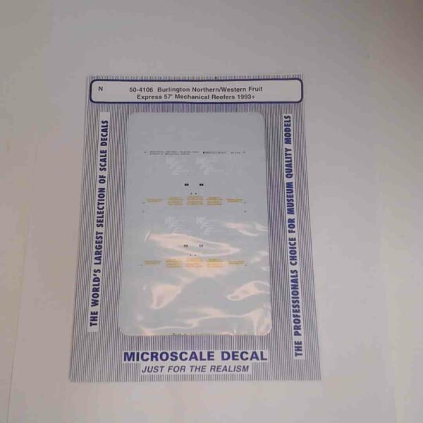 N-Scale-Burlington-Northern-Western-Fruit-Exp-57'-Mechanical-Reefers-1993
